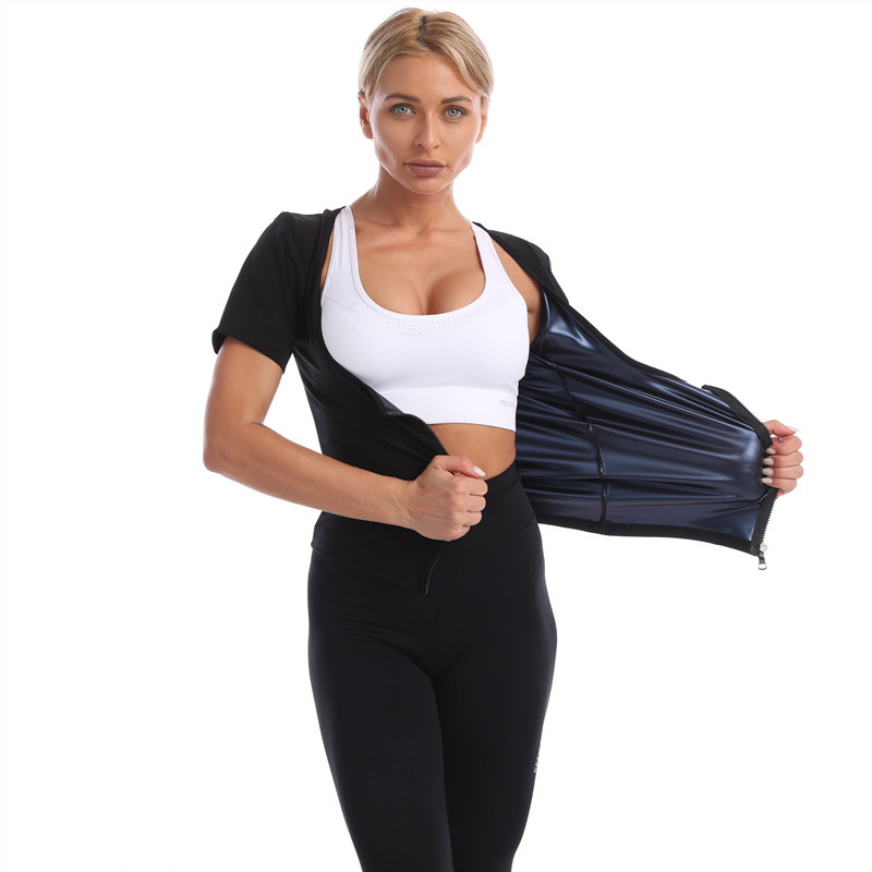 Майка с коротким рукавом с эффектом сауны